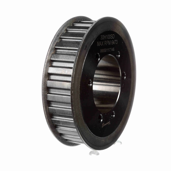 Steel Bushed Bore Gearbelt Pulley, 30H100SD